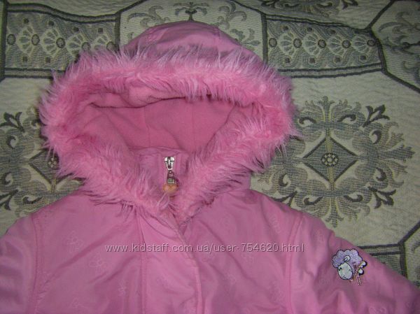Дизайнерская теплая демикуртка и зимняя  на малышку 80-92 см