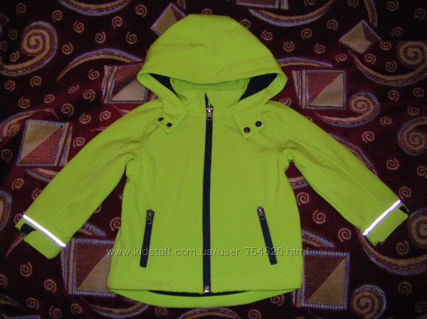 Новая  куртка Софт шелл, Тополино на флисе, плащ р. 80-104 см 