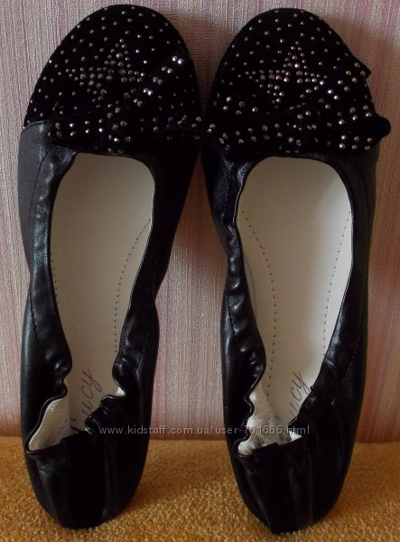 Очень мягенькие черные туфельки-балетки новые -38 размер