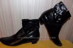 Новые кожаные демисезонные черные Днепропетровск ботинки - 37 размер