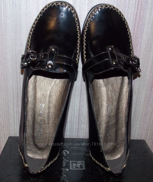 Женские черные мокасины-туфли 38 размер, 24 см. Новые