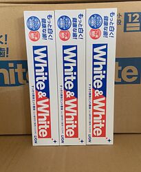 Японская зубная паста White & White с кальцием и фтором отбеливающая150 г