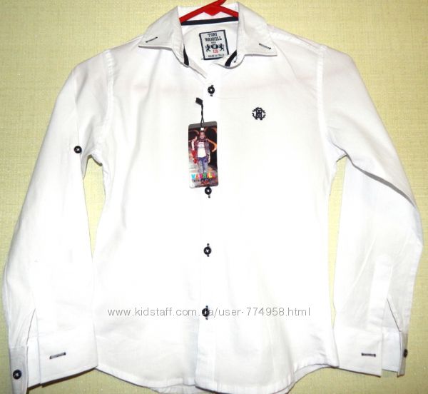 Рубашка белая, голубая для мальчиков