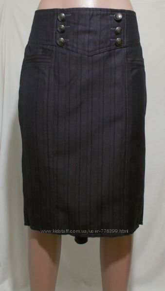 Новая юбка-карандаш темно-фиолетовая клин-годе NEXT 44-46р 