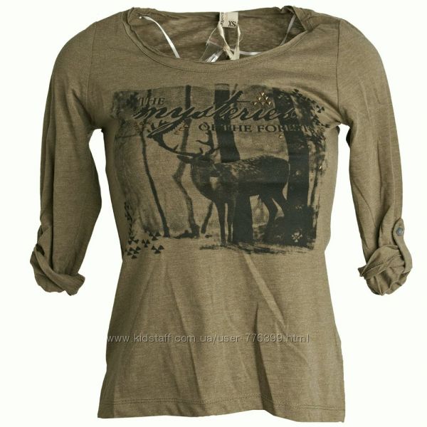 Новая блуза хаки принт с оленем Urban Surface Германия 46-48р
