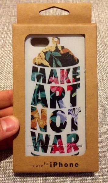 Чехол накладка make art not war на iPhone 5 5s