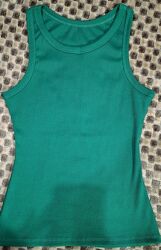 Майка зелена рубчик