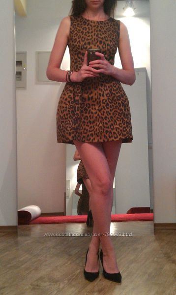 платье леопард