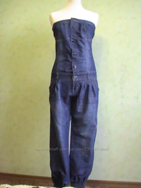 Комбез джинсовый очень красивыйр. М38, Состояние нового