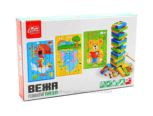 Настільна гра Вежа - пазли Fun Game