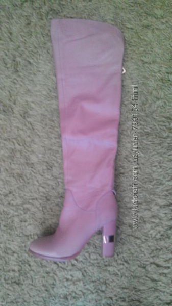 Кожанные ботфорты