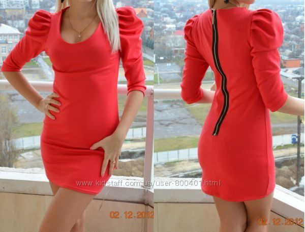 Красива Червона сукня коротка трикотаж Знижка розпродаж