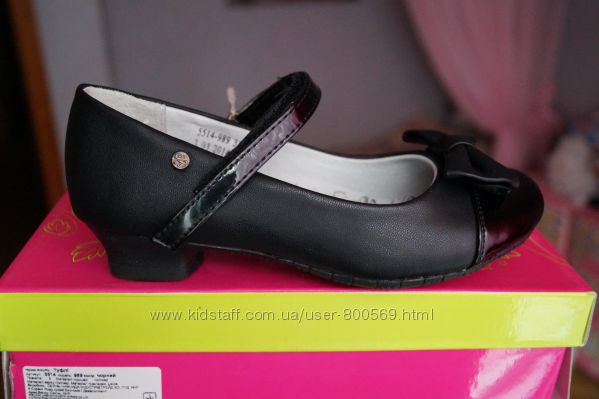 Туфли для девочки новые чёрные размеры 31, 32, 33, 34, 35