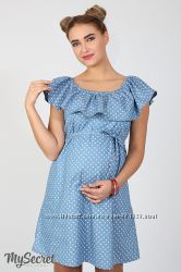 Модное платье для беременных и кормящих, сердечки