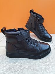 Кожаные зимние ботинки KangFu 31-36р T596