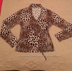 Кофточка, блузка женская, с тигровым, леопардовым принтом.