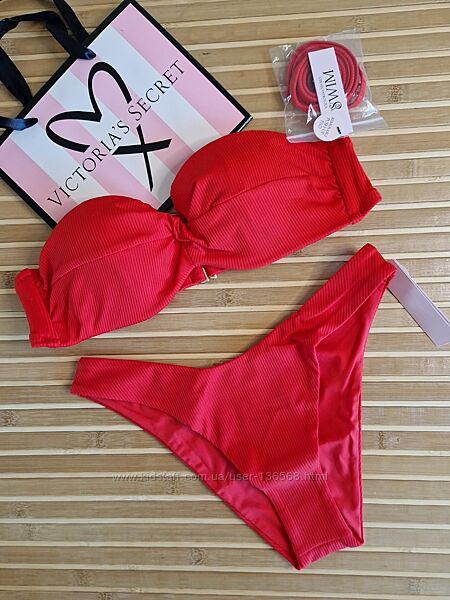 Купальник бандо з перекрутом різні плавки оригінал Victorias Secret