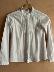 Біла, бавовняна сорочка на дівчинку 11/12 років