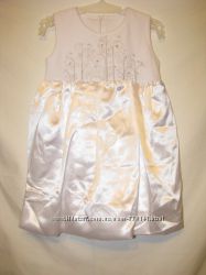 Белоснежное платье-сарафан для утренника СНЕЖИНКА рост 104