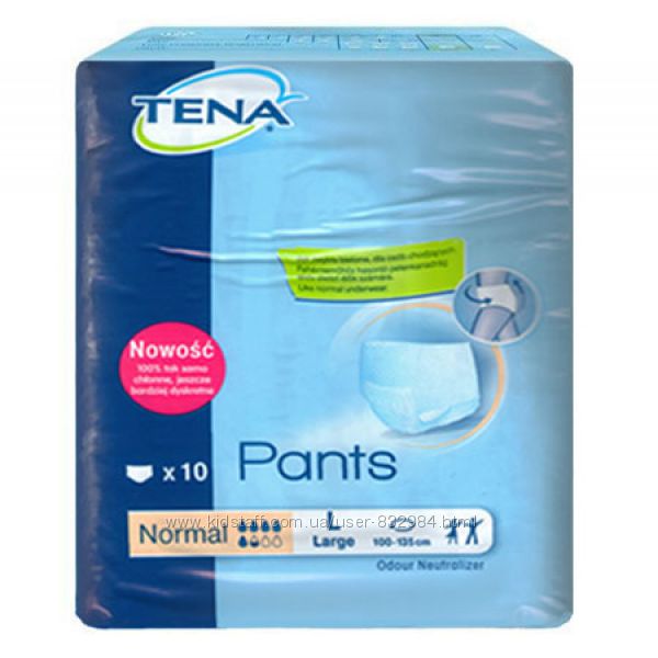 Трусики для взрослых Tena Pants Normal Large  100-135  10 шт