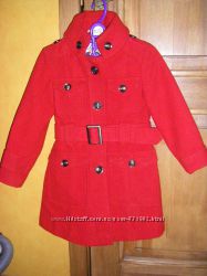 Длинная куртка-пальто девочке 110-116