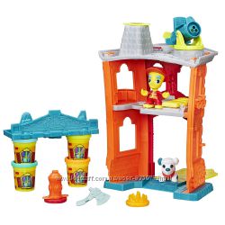 Набор Play-Doh Town Firehouse Пожарная станция с пластилином Плей до