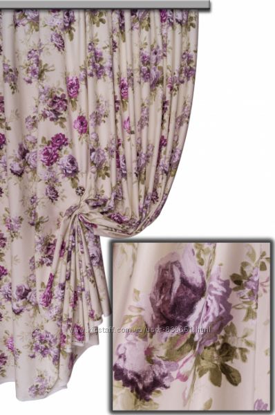 Шторы в стиле прованс (хлопок) под лен, от 260 грн