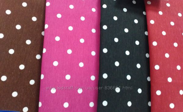 Ткань декоративная для детской, белый горох, 230 грн, Испания, 50 % хлопок