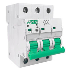Автоматичний вимикач AWM 10А 3p 4.5kA Опт, Роздріб