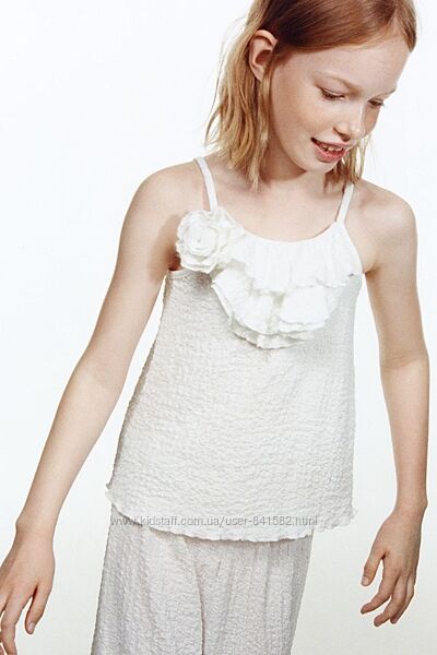 Святковий білий топ майка Zara Зара на 11-14 років