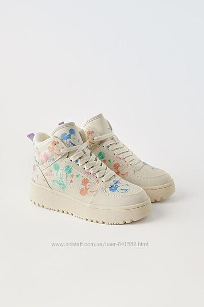 Zara MICKEY MOUSE хайтопи ботинки Zara Зара р. 37