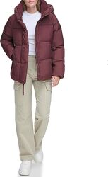 Тепла зимова куртка пуховик Levis Selma Левіс бордо р. Л підійде на М