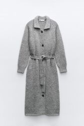 Кардиган пальто жакет Zara Зара вовна теплий модний р. М