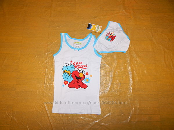 Трусики и майка хлопковая яркий комплект для девочки, Disney