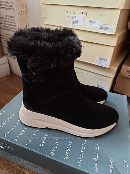 Сапоги Geox раз 41 полностью стелька 27см Удобная модель с замшевым