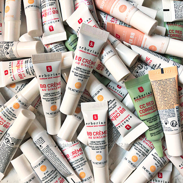 Erborian мініатюри 5мл. Erborian bb nude, clair, cc red correct, cc clair