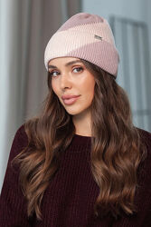 Шапочка, шапка жіноча двоколірна