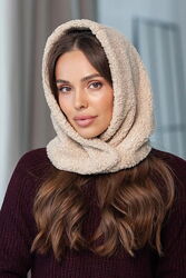 Капюшон жіночий на кнопках з екохутра Тедді