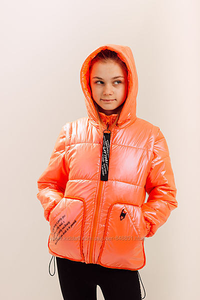 Куртка-жилетка 2 в 1 демисезонная для девочек от 36 до 42 р, 2 модели, трен