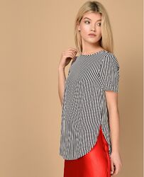 H&M-Швеция-Натуральная блуза в полоску-Распродажа