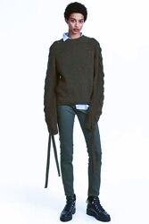 H&M Швеция Стильные стрейчевые треггинсы высокая посадка