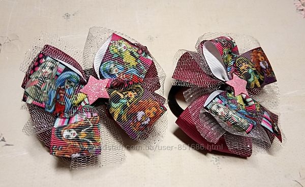 Бантики Monster High, Ever After High, Winx 
