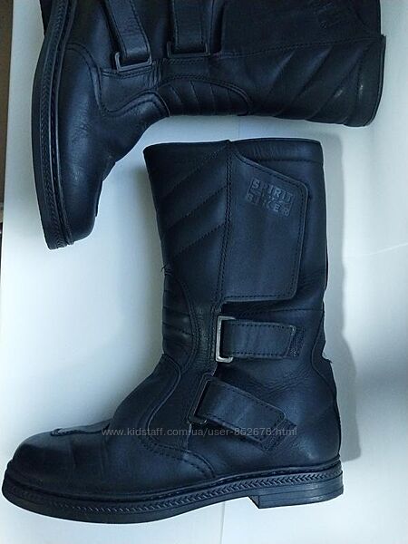 Чоботи байкерські kachemann німеччина 36р. , шкіряні, чорні мото