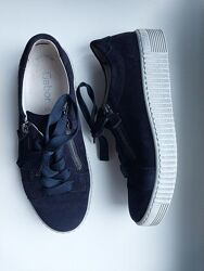 Кросівки жіночі Gabor uk5,5 38,5р. , сині, товста підошва, замша 