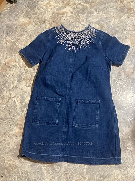 Джинсове плаття з бісером 