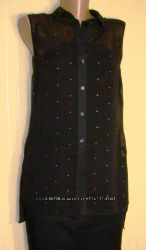 Блузка женская черная нарядная Miss Selfridge размер 44 S