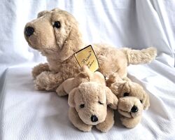 Игрушка мягкая ретривер золотистый с щенками Prima Collection