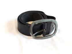 Ремінь чорний шкіряний Manchini Belt