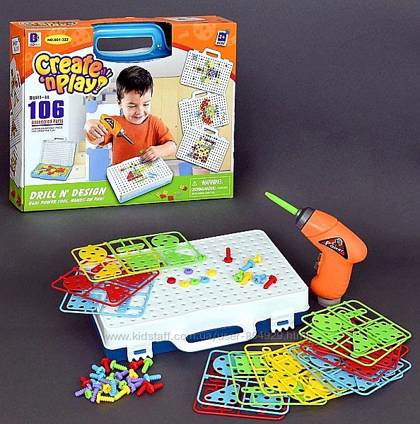 Болтовая мозаика конструктор, мозаика на шурупах с шуруповертом