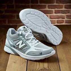 Кроссовки мужские New Balance Grey-White кожа-сетка